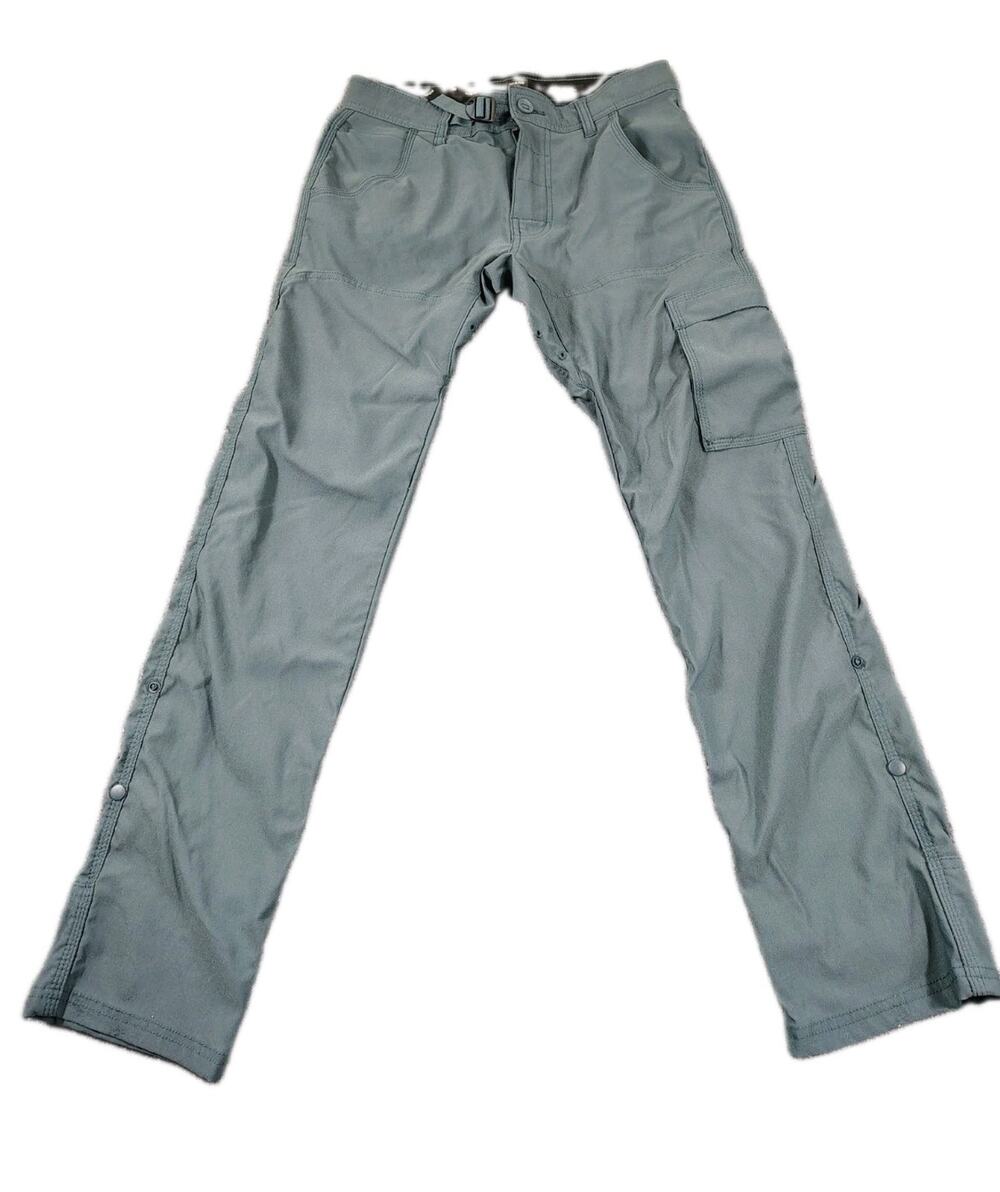 PrAna Stretch Zion II Slim Fit Cargo Pants Mens 28x30 Blue Hiking Nylon Outdoor